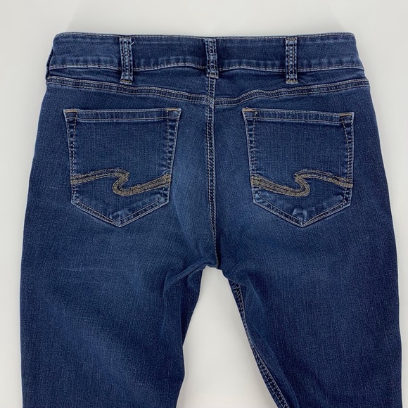 Silver Jeans Co. Suki Slim Bootcut Indigo Blue Jeans, W31/L33 - Picture 9 of 16